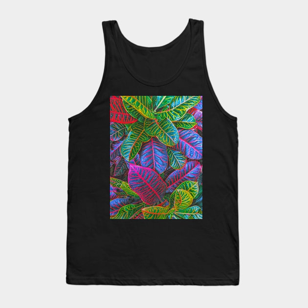 Stylized Crotons Plant Tank Top by Rosemogo